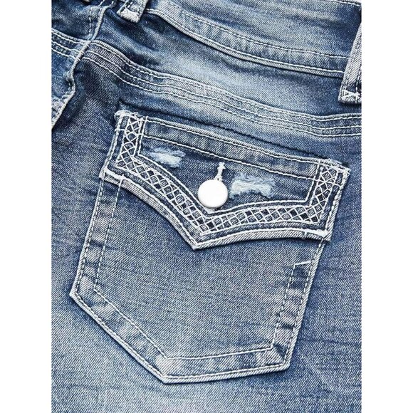 Premium Butt Lifting Mid Rise Skinny Jeans for Women - Artesia Light Blue - Picture 5 of 6